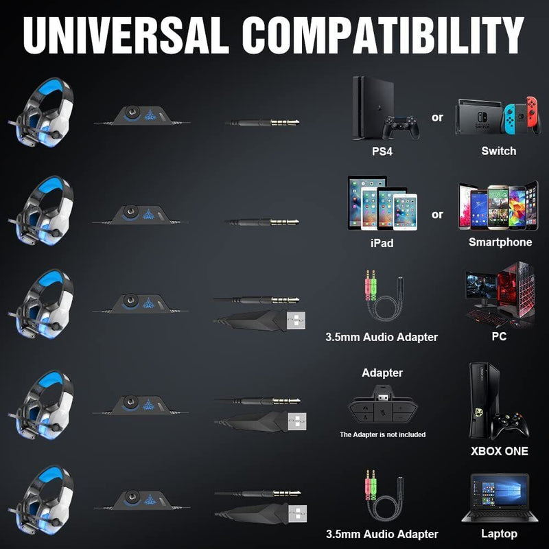 Auriculares Gaming con Cancelación de Ruido y Micrófono para Consolas y PC