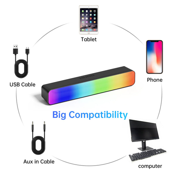 Experience Immersive Sound with Our 20W Wireless Bluetooth Sound Bar - 3D Surround Sound, Enhanced Bass, and Multi-Connectivity Options!