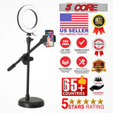 Illuminate Your Creativity: 5Core 6-Inch Adjustable Ring Light with Phone Stand & Holder