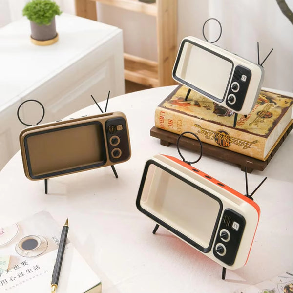 Retro TV-Inspired Mobile Phone Stand - Elegant, Durable, and Universal Holder for All Smartphone Models