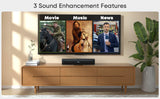 17" Sound Bar for TV - 80W Bluetooth Surround Sound System W/ 4 Powerful Drivers