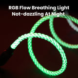 100W RGB Breathing Light Type-C USB Cable - Rapid Charging for iPhone, Samsung, Huawei, and Xiaomi