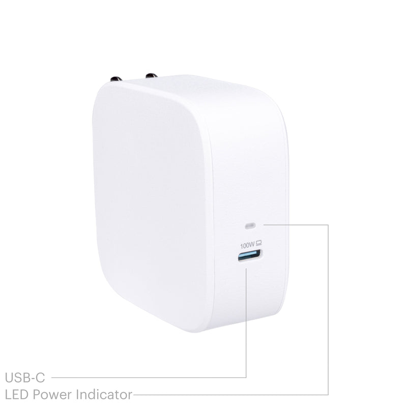 Universal 100W Laptop Charger - Compatible with Major Brands Including Apple, Dell, HP, Asus, Acer, Lenovo, and Samsung - Elegant White Design