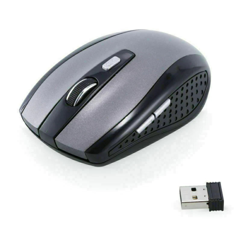 Wireless 2.4GHz Optical Mouse with USB Receiver for PC and Laptop - High DPI Performance, USA Quality