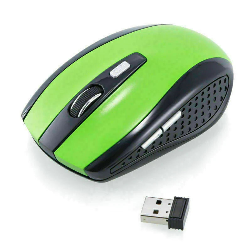 Wireless 2.4GHz Optical Mouse with USB Receiver for PC and Laptop - High DPI Performance, USA Quality