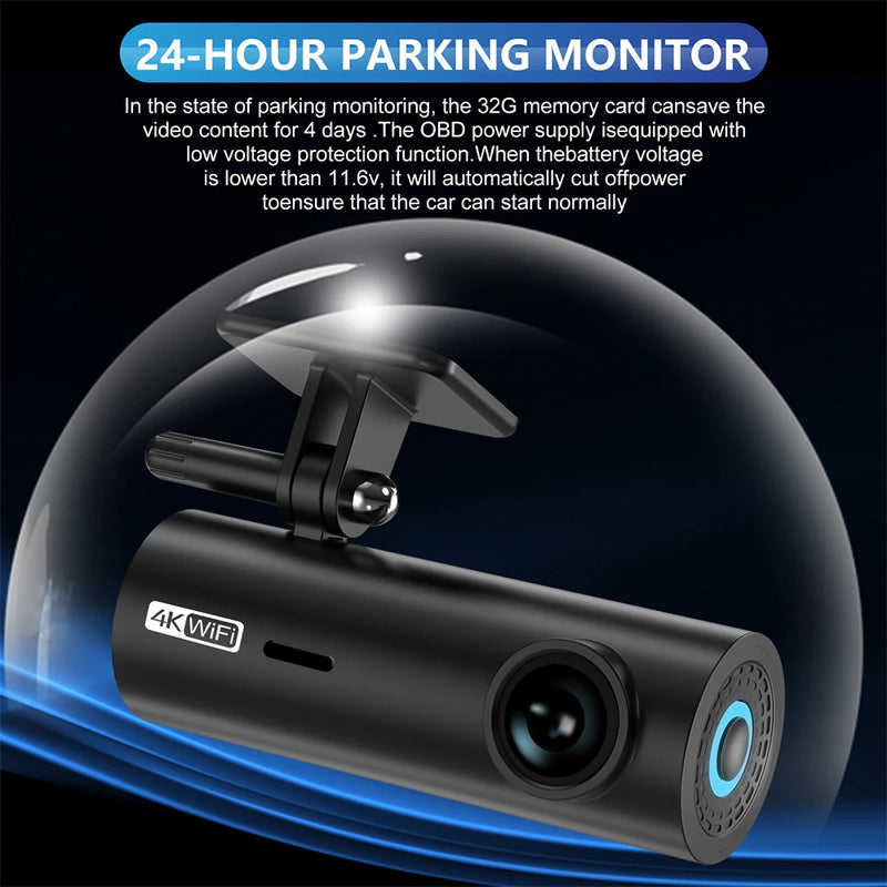 LF10 4K Front Dashcam with Loop Recording and Automatic Overwrite for Enhanced Vehicle Safety