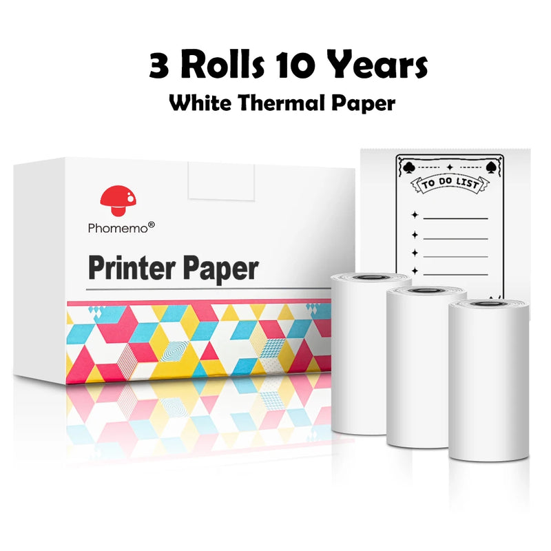 T02 Portable Mini Thermal Printer - Compact DIY Label Maker with Self-Adhesive Stickers and Diverse Paper Options