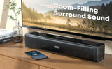 17" Sound Bar for TV - 80W Bluetooth Surround Sound System W/ 4 Powerful Drivers