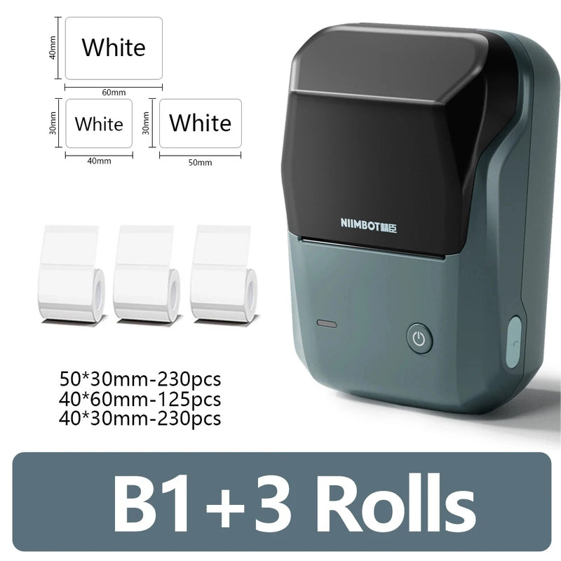 Niimbot B21 Compact Thermal Label Printer - Inkless Adhesive Sticker Printer for Mobile Devices, Ideal for Office Use